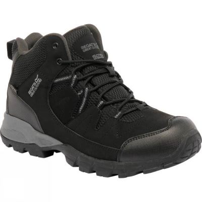 Botas Regatta Holcombe Mid Hombre - Negras - Chile VCR584231